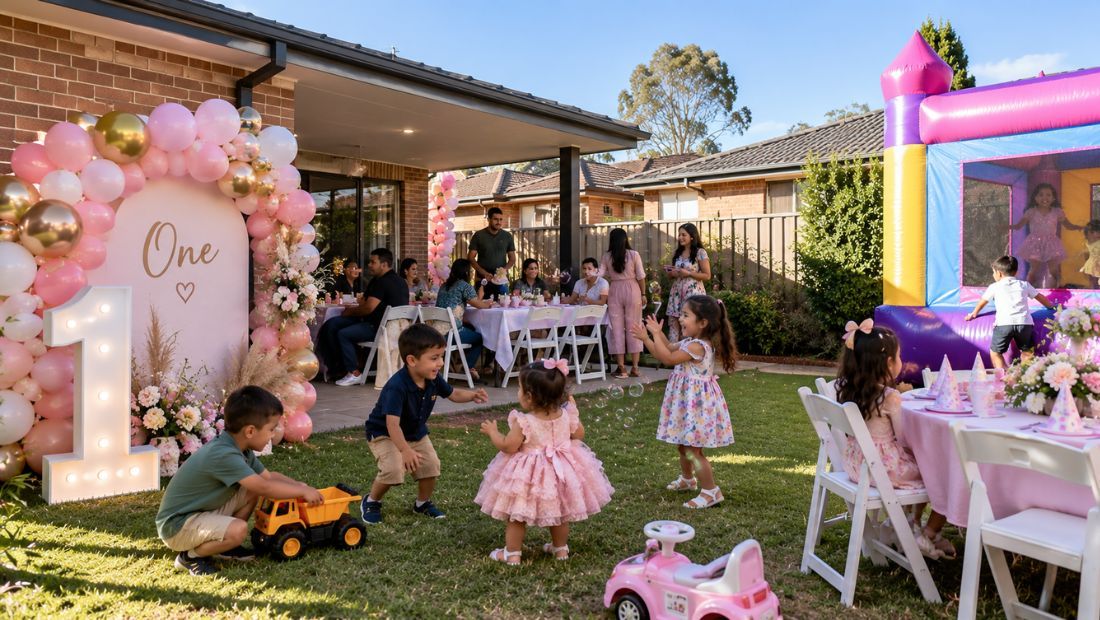 Party setup that reflects the kind of spaces common in Blacktown