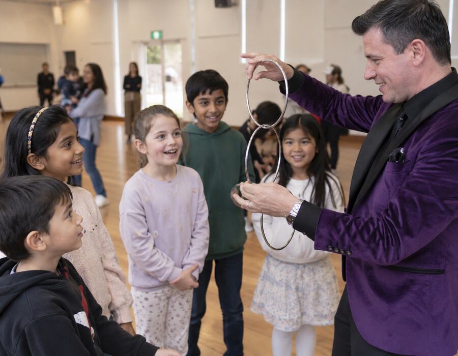 Children at a birthday party in a typical Greater Dandenong setting. Use a real local phot