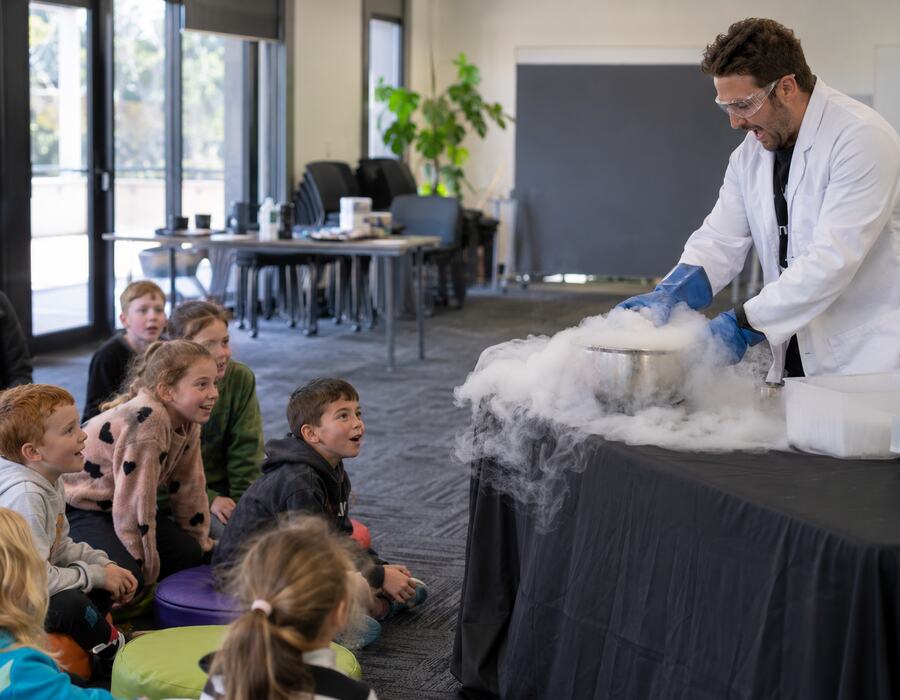 Children at a birthday party in a typical Monash setting. Use a real local photograph once