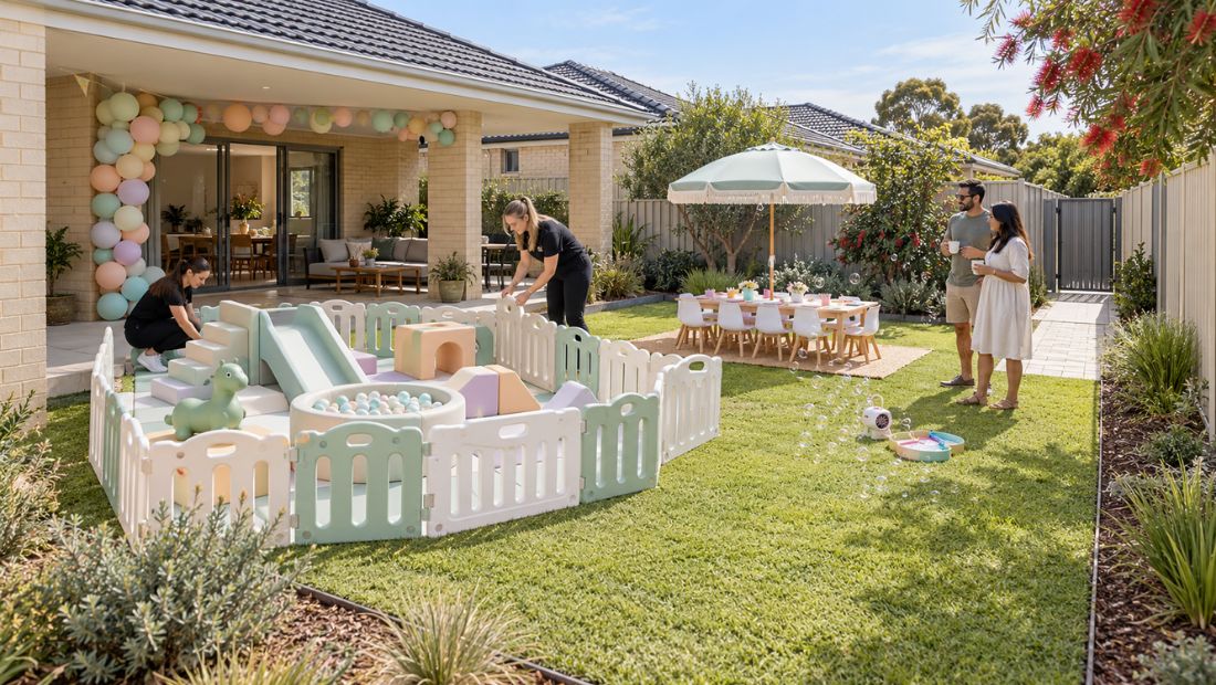 Party setup that reflects the kind of spaces common in Wanneroo.