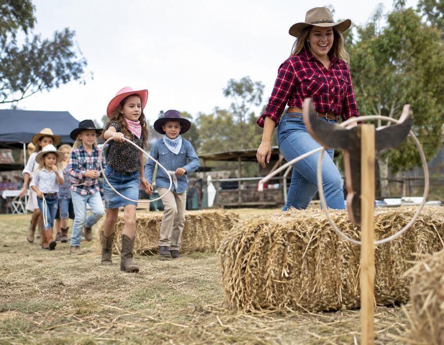 Children at a birthday party in a typical Whittlesea setting. Use a real local photograph